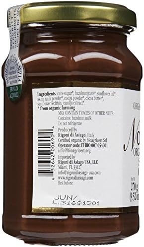 Nocciolata Organic Hazelnut Spread, 9.52 oz