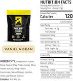 Ascent 100% Whey Protein Powder - Post Workout Whey Protein Isolate, Zero Artificial Flavors & Sweeteners, Gluten Free, 5.5g BCAA, 2.6g Leucine, Essential Amino Acids, Vanilla 1 lb