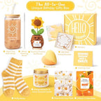 Gift Baskets for Women, 9pcs Unique Happy Birthday Gifts for Women, Best Inspirational Get Well Christmas Sunshine Sunflower Ideas Box for Her Sister Friend Friendship Mom - BRIGHTEN UP HER DAY!