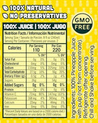 NILO Pineapple Juice | 100% Squeezed Pineapple Pina | NO Sugar added | NOT From Concentrate | 16.57 oz (Pack of 12)