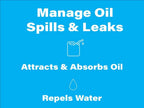 Oil Eater Oil Only Absorbent Pads - for Bilges, Boats, Vehicles and Tools - 6 Pack, White, 15" x 18" (AOA-BPH006-WHITE)