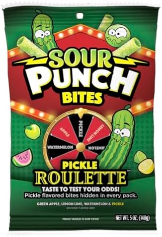 Sour Punch Bites Pickle Roulette, 5 Oz Bag