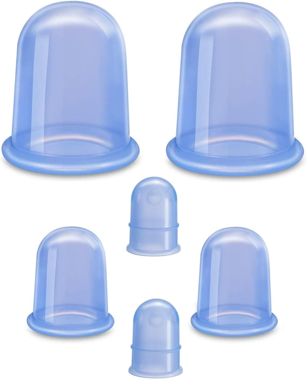 Silicone Cupping Therapy Sets (6-Pc Kit) - Included 2 Pcs Facial Suction Cups, Anti Cellulite Cup Massager - Vacuum Suction Cup for Cellulite Treatment - Amazing Cellulite Remover