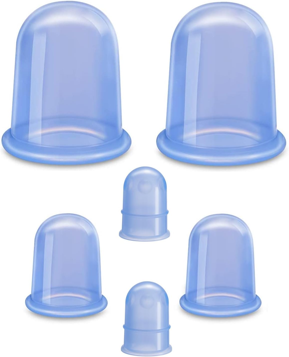 Silicone Cupping Therapy Sets (6-Pc Kit) - Included 2 Pcs Facial Suction Cups, Anti Cellulite Cup Massager - Vacuum Suction Cup for Cellulite Treatment - Amazing Cellulite Remover