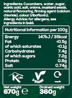 Mrs Elswood Sweet & Sour Cucumbers (670g) - Pack of 2
