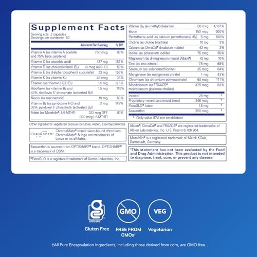 Pure Encapsulations Junior Nutrients - Kids & Teens Multivitamin - Without Iron - with Calcium, Vitamin D3 & Vitamin C - Non-GMO & Vegetarian - 120 Capsules