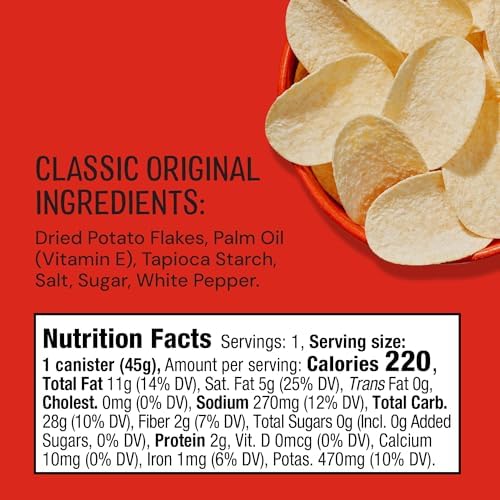 The Good Crisp Company Minis Original Gluten-Free Potato Chips, 1.6 Oz Cans (Pack of 12), Non-GMO, Allergen Friendly, Potato Chip Snack Pack