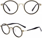 Pure Titanium Retro Round Reading Glasses for Men and Women, Anti-Blue Light Anti-Fatigue Cheaters Reader, Stylish Lightweight Computer Presbyopia Eye Glasses