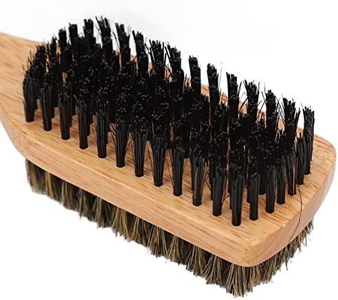 Double Sided Beard Brush, Great for and Detangling, Ergonomic Handle, Nylon, for Men, Rubber Wood Handle, Maintaining Coarse Hair Beard Brush Double Sided