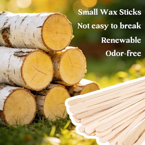 200Pcs Eyebrow Wax Sticks - Small Wooden Waxing Sticks Wooden Wax Applicator for Nose Eyebrows Lips Hair Removal Waxing Essentials Mini Craft WoodSticks Esthetician Supplies for Home Salon Use
