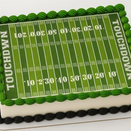 Football Field Edible Cake Topper-1/4 Sheet