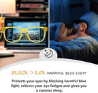 Eyekepper 6 Pack Metalless Blue Light Blocking Glasses with Screwless Spring Hinges Large Frame Computer Readers for Men And Women +1.75