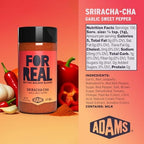 FOR REAL Sriracha-Cha Seasoning - Creamy Garlic & Sweet Pepper Blend for Shrimp, Wings, Chicken & Veggies - Gluten Free, Kosher, No Seed Oils or MSG - Medium Heat Kick - 4.6oz