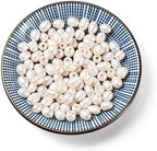 Beadthoven 100pcs 7-10mm Natural Freshwater Pearl Beads 1.8mm Big Large Hole Rice Shape White Pearls for Crafting Oval Pearl Beads for Jewelry Making DIY Bracelets Necklaces Leather Cord