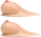 Sagging Shaped Silicone Breast Forms Self-Adhesive Fake Boobs for Mastectomy Prosthesis Bra Enhancers Inserts Crossdresser Transgender Cosplay(C Cup, Nude)