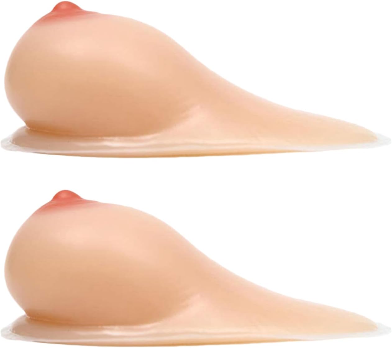 Sagging Shaped Silicone Breast Forms Self-Adhesive Fake Boobs for Mastectomy Prosthesis Bra Enhancers Inserts Crossdresser Transgender Cosplay(C Cup, Nude)