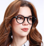 Firmoo Unisex Retro Round Frame Blue Light Glasses Readers Trendy Vintage Eyewear, Essential Fashion Accessory