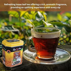 Tea4U Flowery Broken Orange Pekoe (FBOP) Tips Loose Black Ceylon Tea - Handpicked Fresh Tea Leaves with Rich Aromatic Flavor - Metal Canister for Authentic Flavor & Long Lasting Freshness - 200g