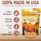 Gourmet Popcorn Bags, Peanut Butter Caramel Corn, Vegan, Gluten Free, Non-GMO, 7 Ingredient, Healthy Resealable Snack, 6oz Bag, Perfect Snacks for Adults, Peanut Butter Pretzels Flavor Farmer Direct - PuffyCrunch by Princeton Popcorn USA Made