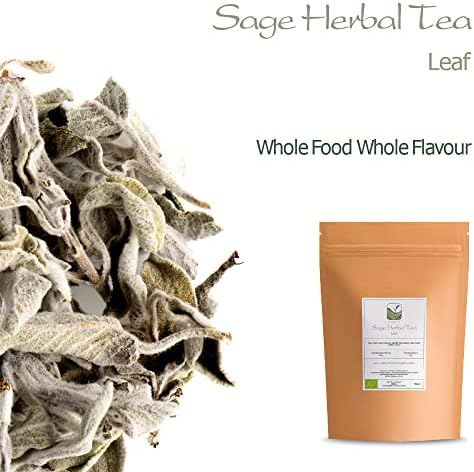 Sage Organic Culinairy Leaves - Gourmet Spice Direct From artisan farmers For Cooking - Salvia officinalis - Organic Sage Leaves Dried Sage Leaf Tea Sage Herb Dried Leaf Sage Spice Sage Dry Herb