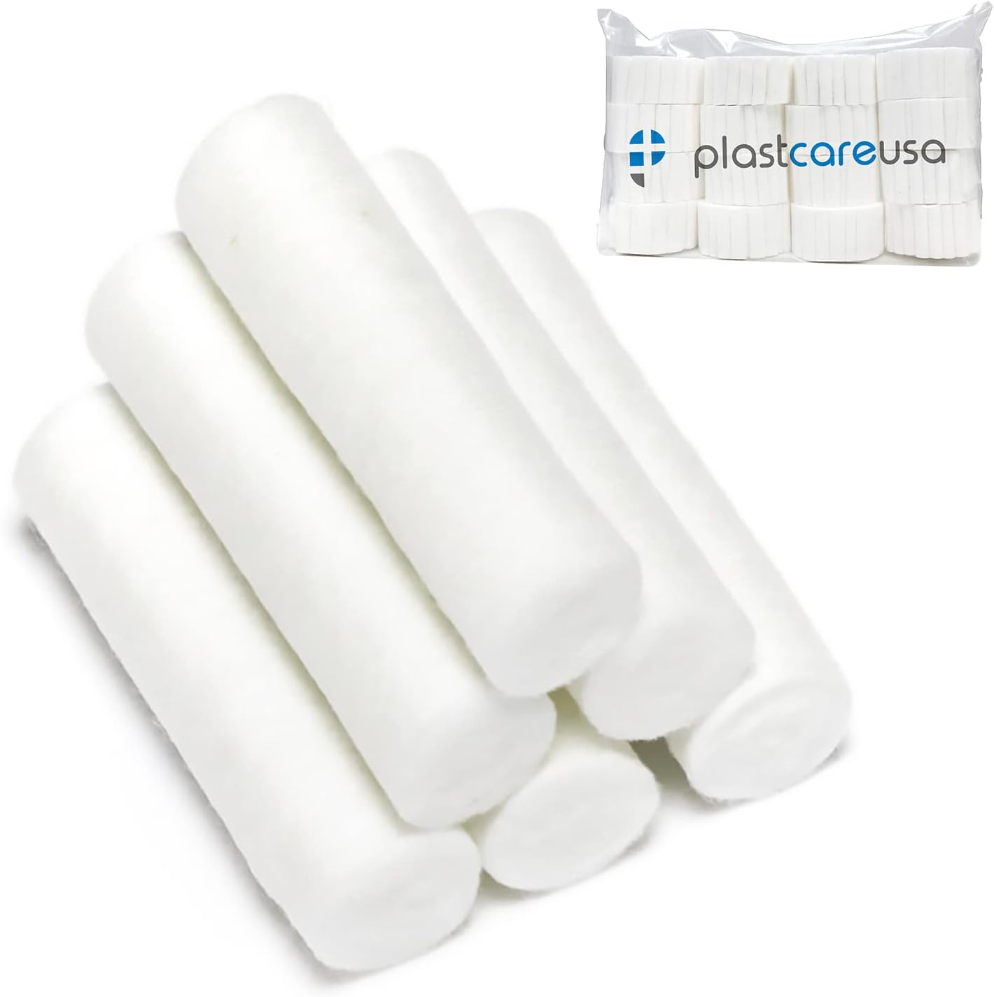 800 Count Dental Gauze Rolls - Dental Cotton Rolls for Mouth - Nose Bleed Plugs for Kids or Adults - Highly Absorbent Nose Bleed Stopper & Mouth Gauze - Non Sterile 1.5 Inch Rolled Cotton Pads