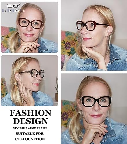 Eyekepper 4-pack Bifocal Reading Glasses for Women - Stylish Ladies Bifocal Readers