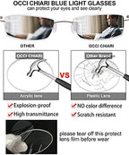OCCI CHIARI Blue Light Reading Glasses for Women 1.0 Eye Readers Reader with Titanium Frameless Durable Spring Hinge 1.0 1.25 1.5 1.75 2.0 2.25 2.5 2.75 3.0 3.5 4.0 5.0 6.0
