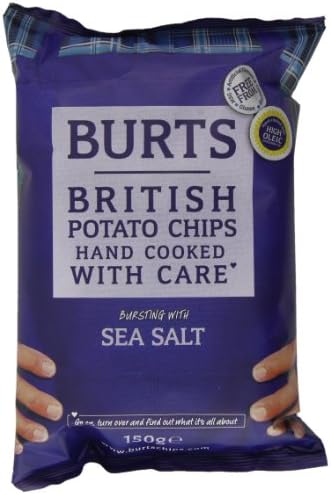 Burts Potato Chips Sea Salted 150 g (Pack of 10)