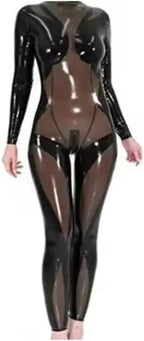 Latex Clothing Latex Rubber Racing Uniform Tights Catsuit