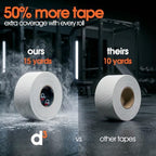 d3 Athletic Sports Tape White 1.5" x 15yds - 32 Rolls Bulk Box Hand Tearable Zinc Oxide Tape for Thumb, Wrist & Ankle Support, Strong Joint Strapping for Athletes, Medical Trainers & First Aid