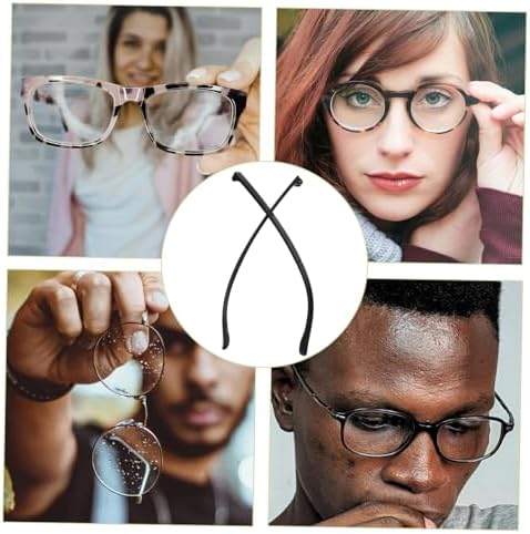 Healeved 1pair Replacement Temple for Eyeglasses Arm Accessories Concave and Flat Tooth Design for Versatile Eyewear Repair