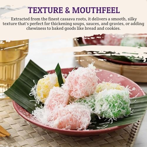 52USA Tapioca Starch, 14oz (397g) | Tapioca Flour | Gluten Free Flour Substitute | Vegan, Kosher, Non-GMO, All Natural, No Preservatives | Thickener for Baking, Cooking, Soups, Sauces & Bubble Tea