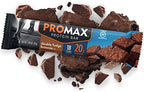 Promax Protein Bar, Double Fudge Brownie, 20g High Protein, Gluten Free, 12 Count