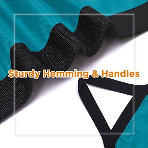 Multipurpose 39" x 36" Positioning Bed Pad with Reinforced Handles - Reusable & Washable Patient Sheet for Turning, Lifting & Repositioning - Double-Sided Nylon Fabric, Peacock Blue