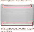 Laptop Bottom Cover Rubber Non Slip Bumper Foot Feet Pad Feet Strips Replacement for HP 15-EF 15-DY 15T-DY 15S-FQ 15-FR for Laptop Bottom Case Non Skid Silicone Bumper Rubber Foot Strip