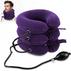 Jaximy Neck Stretcher for Neck Pain Relief, Cervical Traction Device, Neck Traction Device, Adjustable Inflatable Neck Brace & Cervical Neck Traction Device Home Use Decompression (Purple)