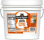 Once Again Natural, Creamy Peanut Butter, 9lb Bucket (same as 9 jars) - Lightly Salted, Unsweetened - Gluten Free Certified, Vegan, Kosher, Non-GMO Verified
