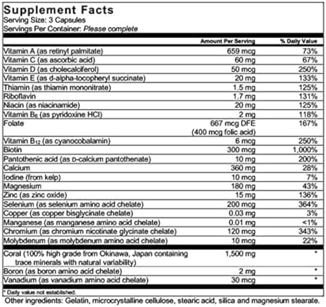 1500mg, 90 Capsules- Coral Calcium Supplement Developed by Bob Barefoot- Supports Overall Health & PH Levels- Contains Calcium, Magnesium & Vitamin D3