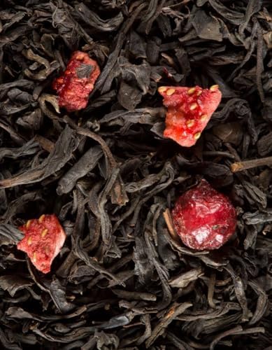 Dammann Freres Sachets, Quatre Fruits Rouges Tea Bags, Premium Gourmet French Black Tea, Blend Strawberry, Cherry, Raspberry, Red Currant Flavors, 25 Count (Single Pack)