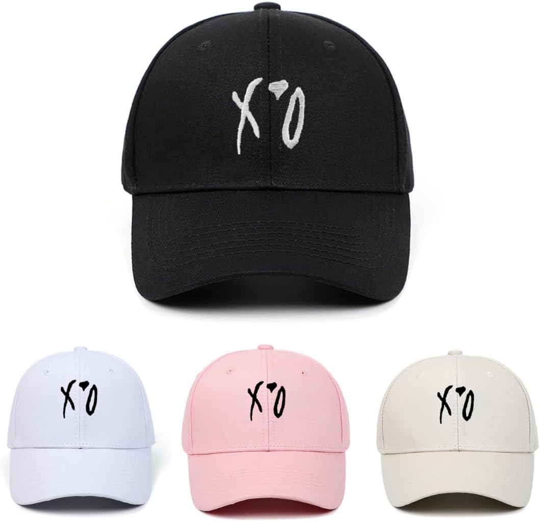 Baseball Cap, Hip Hop Stylish Trucker Hat for Men & Women, XO Embroidered Adjustable Streetwear Cap for Casual & Outdoor Wear