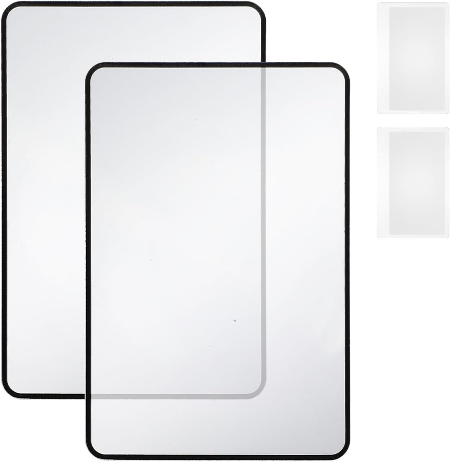 4 Pcs Page Magnifying Sheet 3X 5X Clear Lightweight Magnifier Flat Plastic Optical Fresnel Lens Handy Card Size Magnifier Bookmark for Seniors Reading Small Prints People with Low Vision
