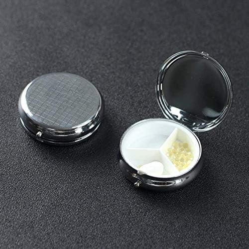 Poison Pill Box Case Pillbox Holder Trinket Stash Box Arsenic Vintage Style Medicine Vitamin Pill Organizer Case Black 1 Count (Pack of 1)