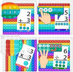 COOVA Multiplication Chart Pop It - Multiplication Game Board, 12x12 Times Table Math Game Board for Kids Learning, Educational Multiplication Machine Toy