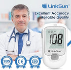 G-425-1 Blood Glucose Monitor Kit, 100 Test Strips &100 Lancets, 1 Control Solution, 1 Blood Sugar Monitor, 1 Lancing Device, Diabetes Testing Kit, No Coding, Large Display, Glucometer for Home Use