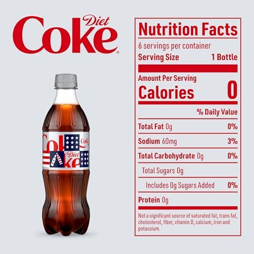 Diet Coke Diet Soda, 16.9 fl oz Bottles, 6 Pack - Cola Soft Drinks