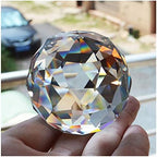 Clear Cut Crystal Sphere 50mm Faceted Gazing Ball Glass Ball Prisms Suncatcher Home Hotel Photography Décor