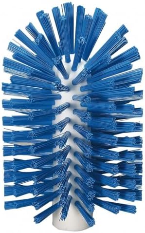Vikan 5380-103-3 Stiff Tube Brush, Polyester, 3-7/8" x 6-1/2" OAL, Blue