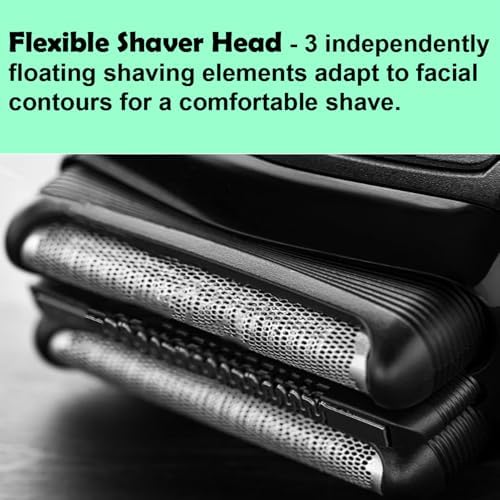21B Series 3 Replacement Head for Braun Electric Shaver, S3 Wet and Dry Replacement Head Compatible with Braun Series 3 Foil and Cutter 300s, 310s, 3010BT (1 Count)