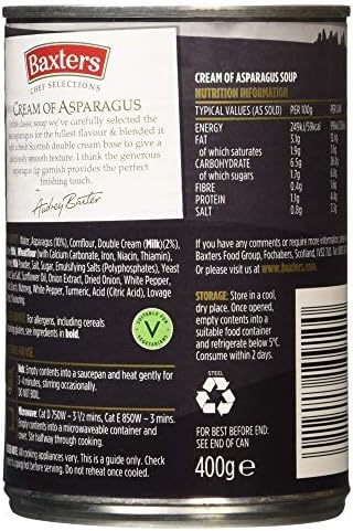 Baxters Luxury Cream of Asparagus Soup 400 g (Pack of 12)