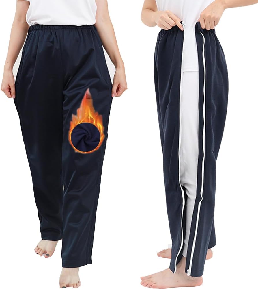 Unisex Side Zipper Pants,Breakaway Post Surgery Recovery Zipper Pants,Suit for Fracture/Bedridden Patients/Elderly